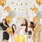 White Gold Birthday Decorations, White Cream Sand Beige Happy Birthday Decorations With Latex Helium Balloon Champagne Fringe Curtain Cake Topper Triangle Flag Banner For Girl Woman Party Supplies